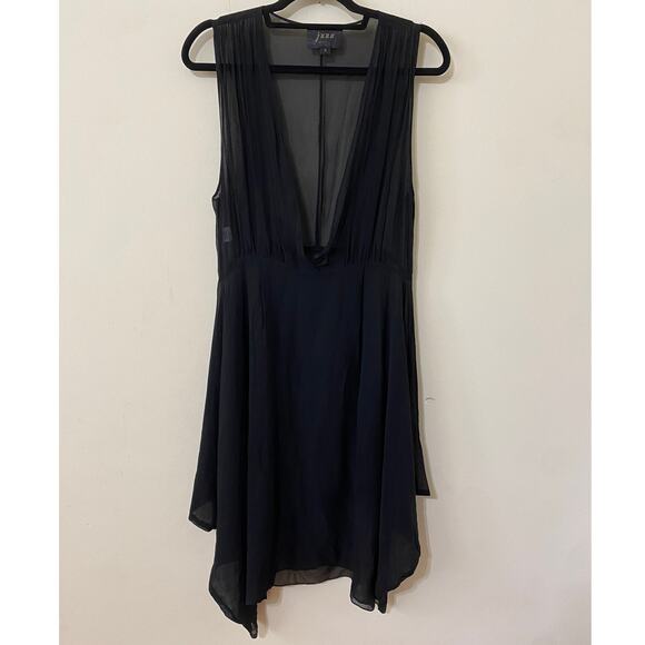 Juna Dress Small Sheer 100% Black Asymmetrical Flowy Whimsigoth Romantic - Picture 1 of 7